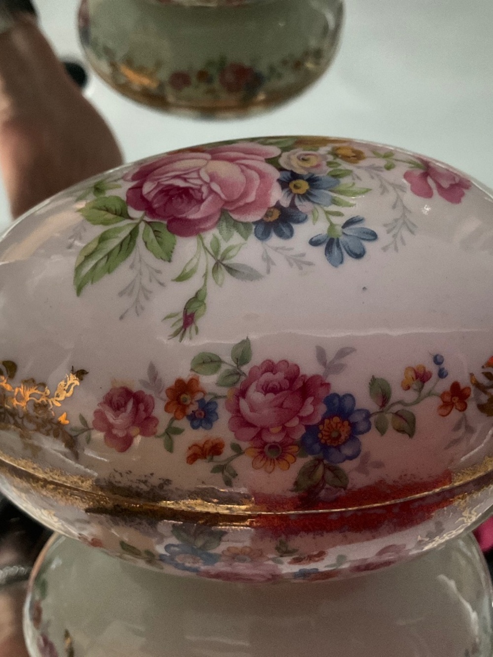 LIMOGES FRANCE ANTIQUE TRINKET BOX PORCELAIN